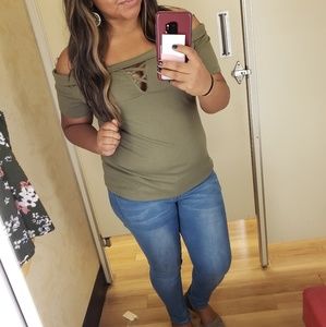 Off the shoulder shirt